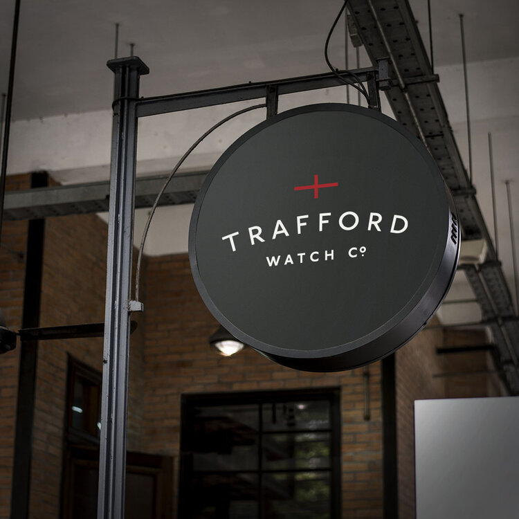 Trafford Watch Company Sign